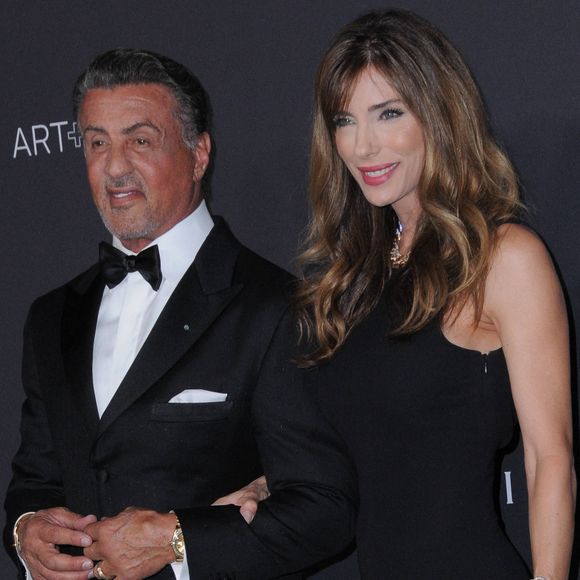 Sylvester Stallone et sa femme Jennifer Flavin au gala LACMA Art + Film à Los Angeles. © Birdie Thompson/AdMedia via Zuma/Bestimage