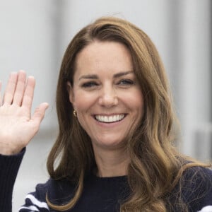 Kate Middleton, duchesse de Cambridge, rejoint le 1851 Trust et l'équipe Great Britain SailGP à Plymouth, le 31 juillet 2022.