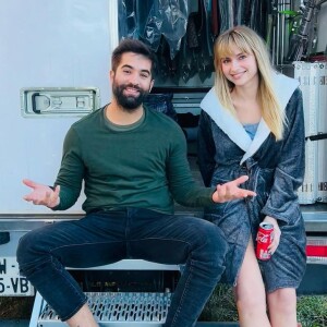 Aurélie Pons avec Kendji Girac sur Instagram pour le téléfilm "Champion".