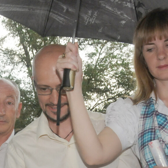 Alain Delon et miss France 2012 DElphine Wespiser en Ukraine pour le festival du film de Siren, "les lilas de Kharkiv"