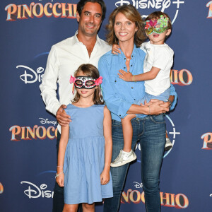 Sylvie Tellier avec son mari Laurent Schenten et ses enfants Margaux Tellier et Oscar Le Maux - Avant-première du film "Pinocchio" au Grand Rex à Paris le 7 septembre 2022. © Coadic Guirec/Bestimage