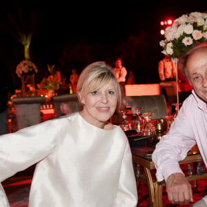 Chantal Ladesou et son mari Michel Ansault lors d'un after show pendant les Marrakech du Rire à l'hôtel Selman le 17 juin 2022. © Rachid Bellak / Bestimage 