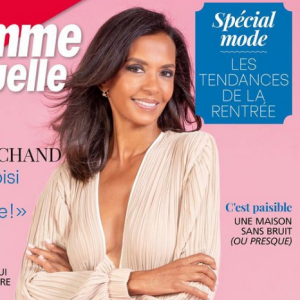 Karine Le Marchand fait la couverture du nouveau numéro de "Femme actuelle" (dans une tenue complète de CIPANGO) paru le 5 septembre 2022