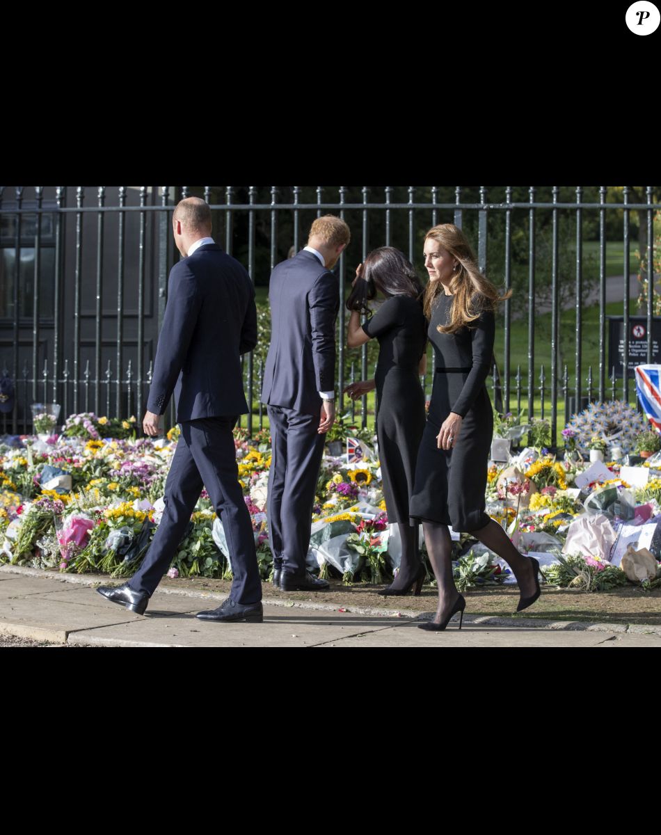 Le prince de Galles William, la princesse de Galles Kate Catherine Middleton, le prince Harry, duc de Sussex, Meghan Markle, duchesse de Sussex