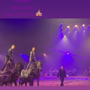 Moment en famille au cirque pour Anouchka Delon