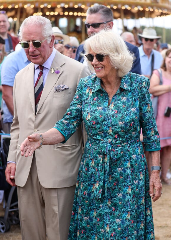 Le prince Charles et Camilla duchesse de Cornouailles au Sandringham Flower Show au Sandringham Flower Show, le 27 juillet 2022. © Cover Images via Zuma Press/Bestimage 