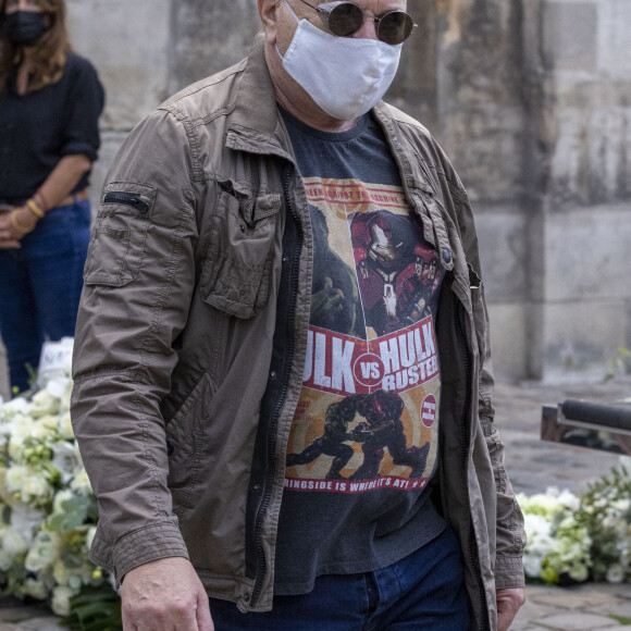 Jean-Marie Bigard - Sorties - Obsèques de Jean-Paul Belmondo en l'église Saint-Germain-des-Prés, à Paris le 10 septembre 2021. © Cyril Moreau / Bestimage