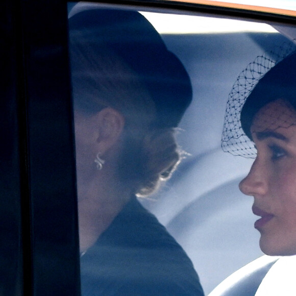 Meghan Markle, duchesse de Sussex - Procession cérémonielle du cercueil de la reine Elisabeth II du palais de Buckingham à Westminster Hall à Londres, Royaume Uni, le 14 septembre 2022. 