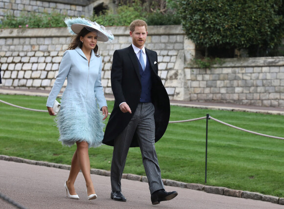 Lady Frederick Windsor et le prince Harry - Mariage de Lady Gabriella Windsor avec Thomas Kingston dans la chapelle Saint-Georges du château de Windsor le 18 mai 2019. 