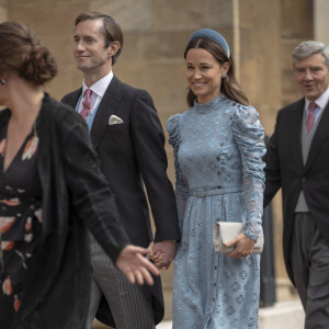 Pippa Middleton, son mari James Matthews - Mariage de Lady Gabriella Windsor avec Thomas Kingston dans la chapelle Saint-Georges du château de Windsor le 18 mai 2019. 