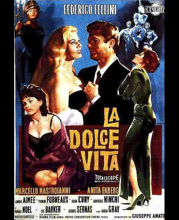 Affiche de La Dolce Vita de Federico Fellini