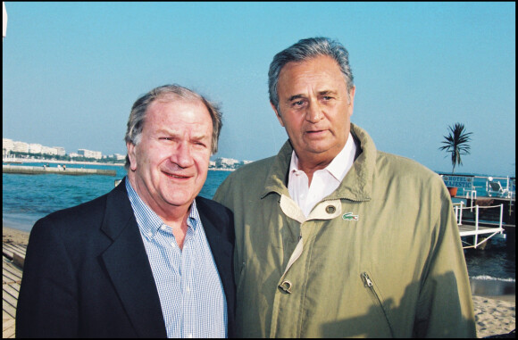 Archives - Pierre Mondy et Roger Hanin au MIP TV à Cannes. 1997.
