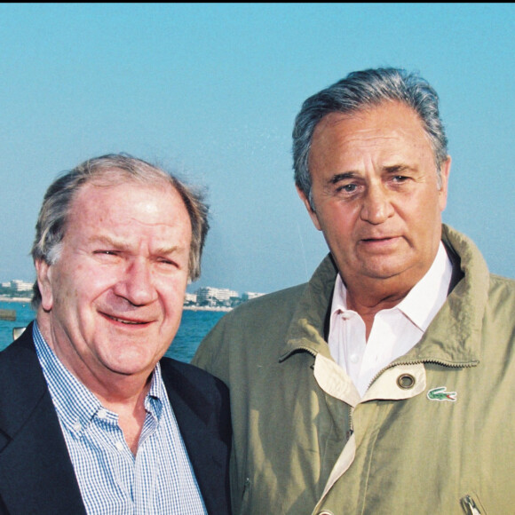 Archives - Pierre Mondy et Roger Hanin au MIP TV à Cannes. 1997.