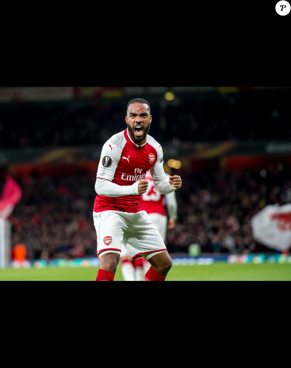 Alexandre Lacazette lors de la demi-finale d'Europa League "Arsenal - Atletico Madrid" à l'Emirates Stadium à Londres, le 26 avril 2018.