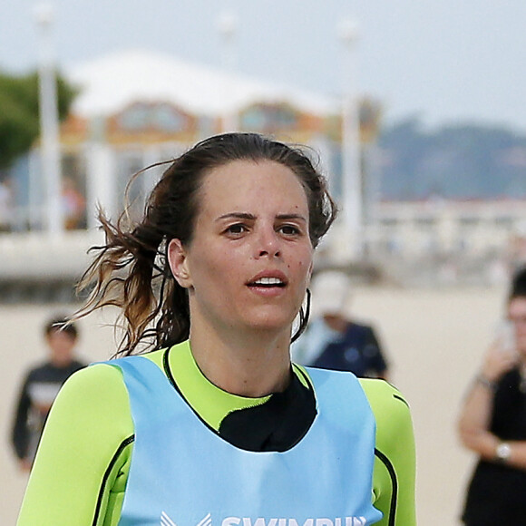 Exclusif - Laure Manaudou - La championne de natation L.Manaudou organise et lance la 1er édition de sa course, la "Swimrun" à Arcachon, France, le 23 juin 2019. Maintenant organisatrice de course avec son amie C.Gauzet, ancienne candidate de l'émission Koh-Lanta. Cette première édition de course et de nage était composée de 12 kilomètres de course dans le sable et 3 kilomètres de nage en mer. © Patrick Bernard/Bestimage 