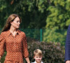 Le prince William et Catherine Kate Middleton accompagnent leurs enfants George, Charlotte et Louis à l'école Lambrook le 7 septembre 2022.