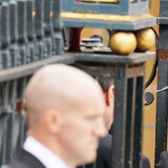 Meghan Markle arrive aux funérailles de la reine Elizabeth II en l'abbaye de Westminster. Londres. Le 19 septembre 2022.