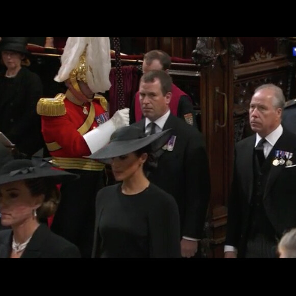 Le prince Harry et Meghan Parkle - Procession du cercueil de la reine Elizabeth II d'Angleterre. Londres, le 19 septembre 2022.