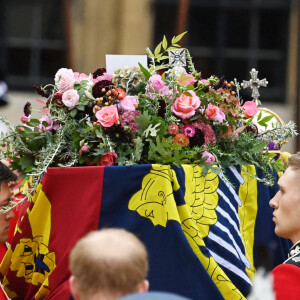 Procession du cercueil de la reine Elizabeth II d'Angleterre de Wesminster Hall où il était exposé au public, jusqu'à l'Abbaye de Westminster. Londres, le 19 septembre 2022.