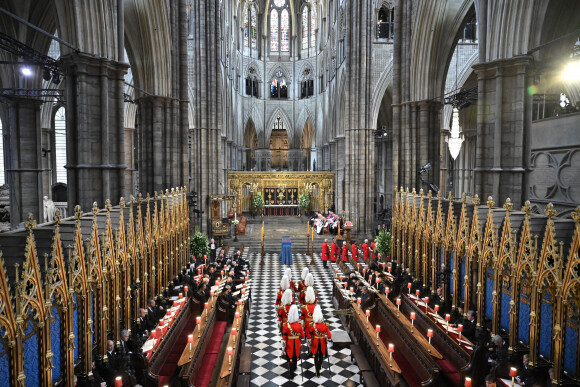 Service funéraire à l'Abbaye de Westminster pour les funérailles d'Etat de la reine Elizabeth II d'Angleterre. Le 19 septembre 2022. © Ben Stansall / PA via Bestimage