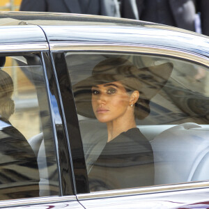 La comtesse Sophie de Wessex, Meghan Markle, duchesse de Sussex - Sorties du service funéraire à l'Abbaye de Westminster pour les funérailles d'Etat de la reine Elizabeth II d'Angleterre. Le 19 septembre 2022