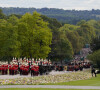 Funérailles d'Etat de la reine Elizabeth II d'Angleterre - Arrivée du corbillard royal au château de Windso, le 19 septembre 2022.