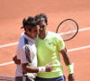 Roger Federer et Rafael Nadal - Les légendes du tennis fêtent le 100 ème anniversaire du Centre Court du tournoi de Wimbledon, en marge du championnat. Londres.
