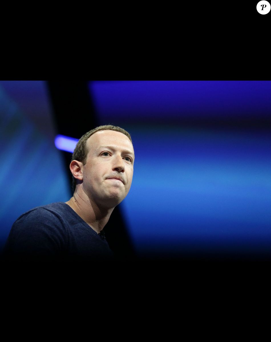 Mark Zuckerberg, président-directeur général de Facebook lors du salon VivaTech au parc des expositions de la Porte de Versailles à Paris, France. © Stéphane Lemouton/Bestimage
