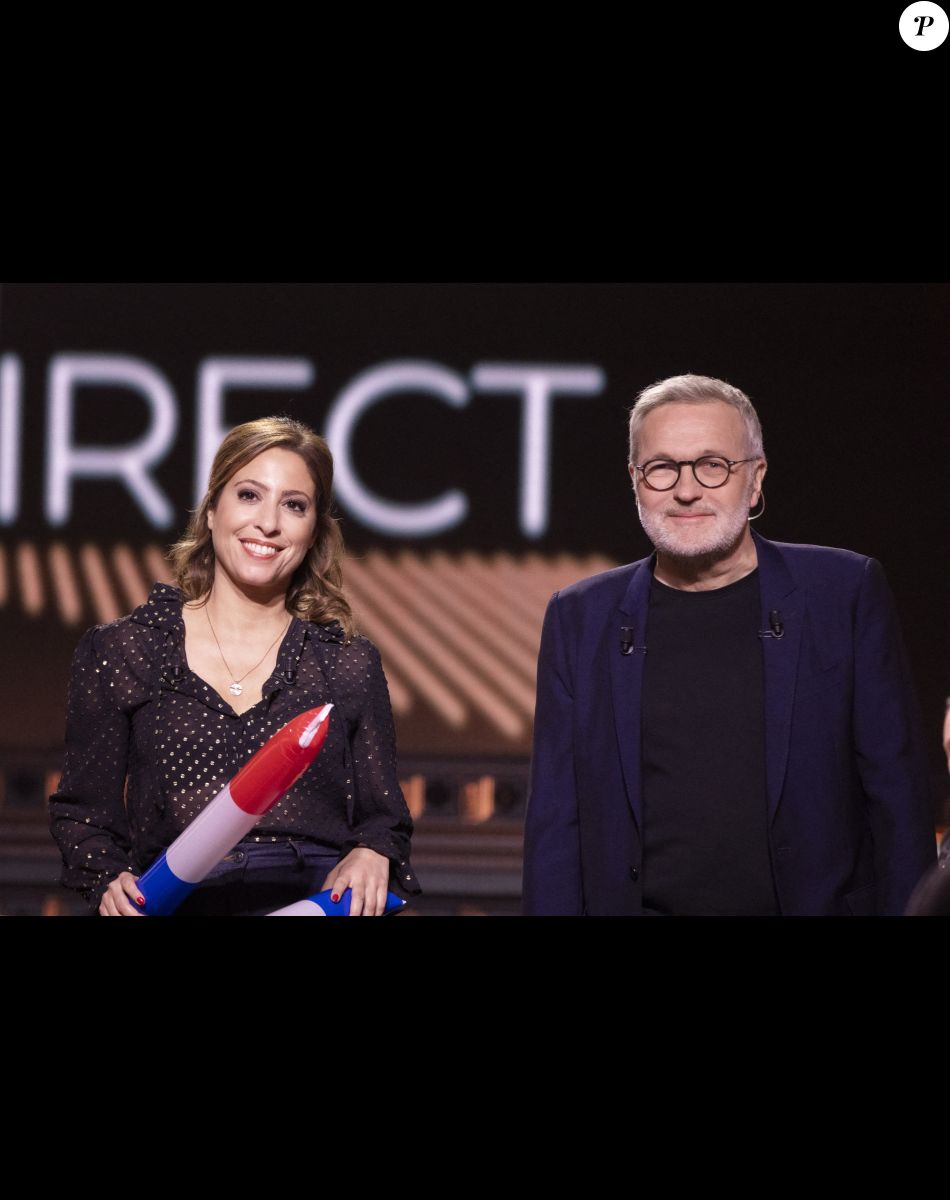 Exclusif - Léa Salamé, Laurent Ruquier sur le plateau de l'émission OEED (On Est En Direct) présentée par L.Salamé et L.Ruquier à Paris, France, le 19 mars 2022. © Jack Tribeca/Bestimage