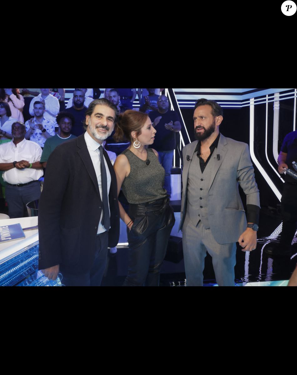 Exclusif - Maître Stéphane Hasbanian, Léa Salamé, Cyril Hanouna sur le plateau de l'émission "Touche Pas à Mon Poste (TPMP)", présentée par C.Hanouna et diffusée en direct sur C8 le 22 septembre © Jack Tribeca / Bestimage