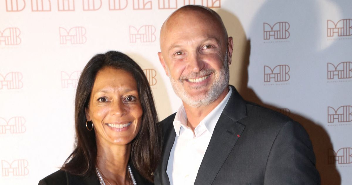 Frank Leboeuf et sa femme ChrisLaure Inauguration de la Brasserie Madame Brasserie au 1er