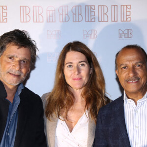 Pascal Elbé, Adriana Santini et son mari Pascal Légitimus - Inauguration de la Brasserie " Madame Brasserie " au 1er étage de La Tour Eiffel à Paris. Le 22 Septembre 2022. © Bertrand Rindoff Petroff-Giancarlo Gorassini / Bestimage