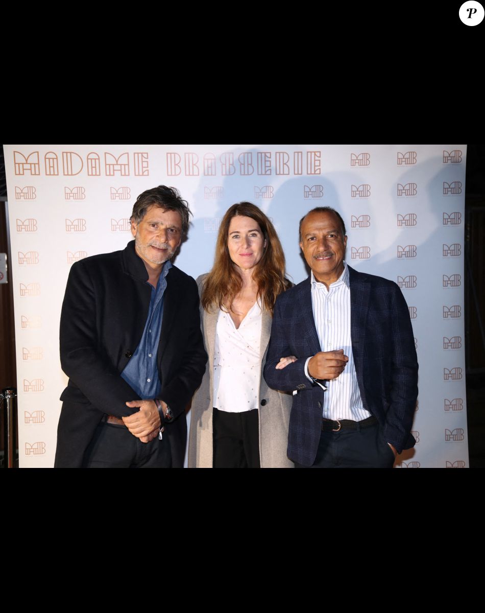 Pascal Elbé, Adriana Santini et son mari Pascal Légitimus - Inauguration de la Brasserie " Madame Brasserie " au 1er étage de La Tour Eiffel à Paris. Le 22 Septembre 2022. © Bertrand Rindoff Petroff-Giancarlo Gorassini / Bestimage