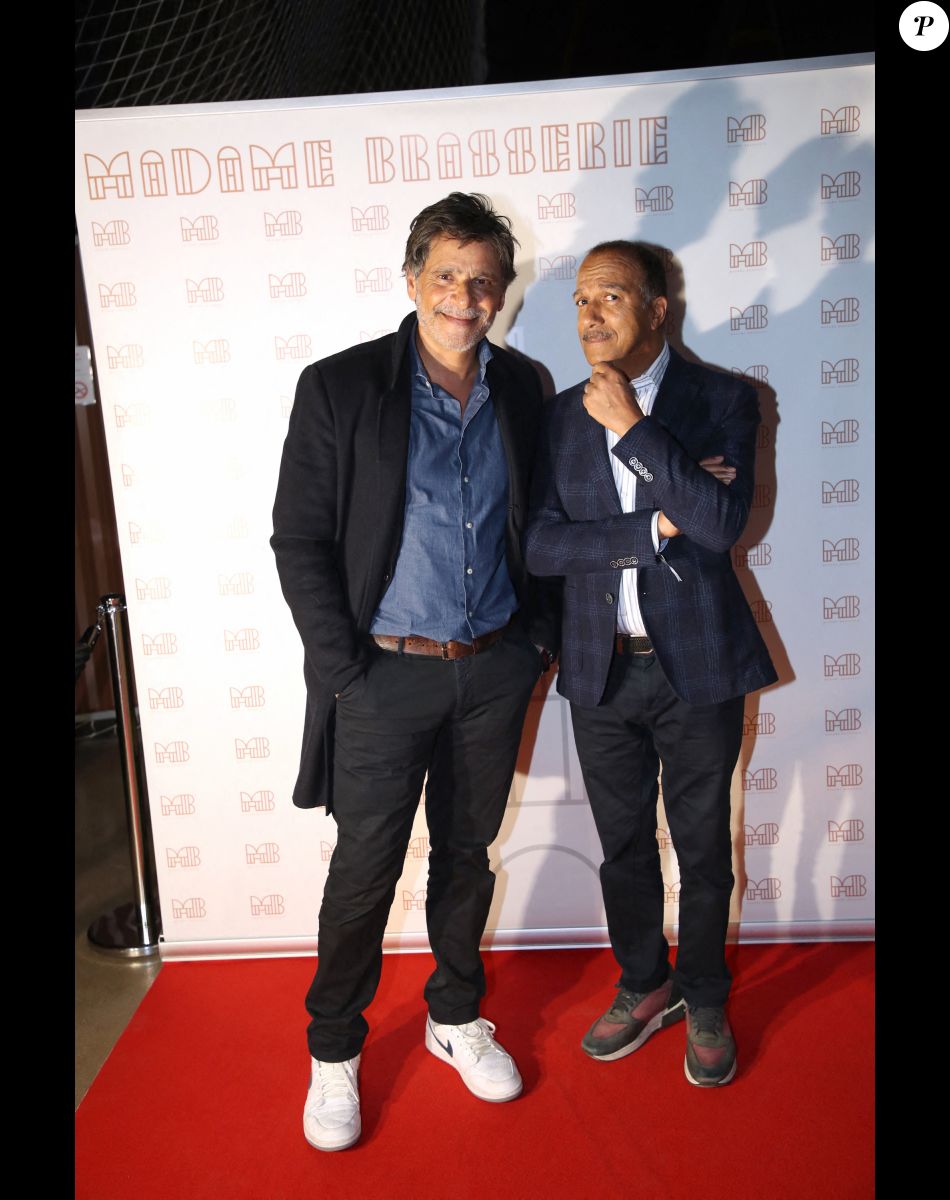 Pascal Elbé et Pascal Légitimus - Inauguration de la Brasserie " Madame Brasserie " au 1er étage de La Tour Eiffel à Paris. Le 22 Septembre 2022. © Bertrand Rindoff Petroff-Giancarlo Gorassini / Bestimage