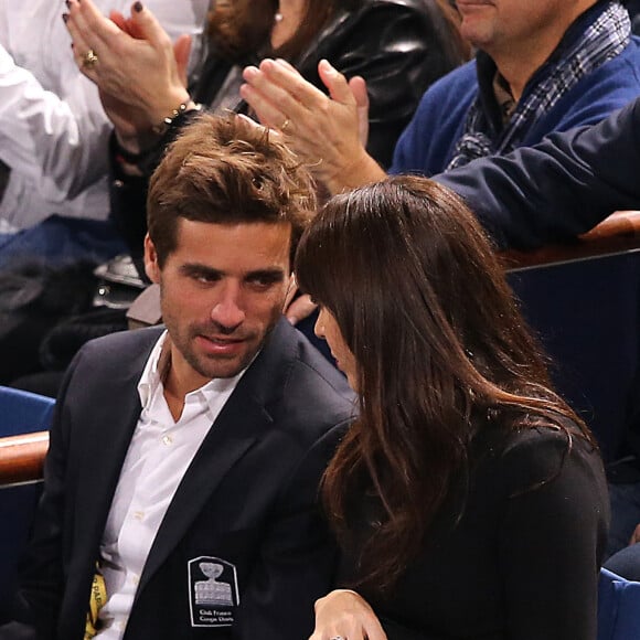 Nolwenn Leroy et Arnaud Clément assistent à l'Open Masters 1000 de Tennis Paris Bercy le 1er novembre 2013.