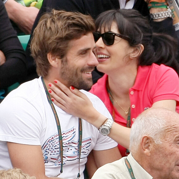 Nolwenn Leroy et Arnaud Clément lors du tournoi de Roland Garros en 2010
