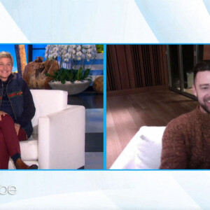 Justin Timberlake se confie sur la naissance de son 2ème enfant avec sa femme J. Biel, un petit garçon prénommé Phineas lors de l'émission "The Ellen Show", le 18 janvier 2021. 