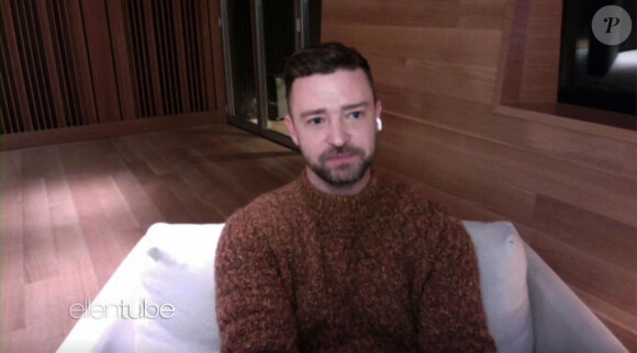 Justin Timberlake se confie sur la naissance de son 2ème enfant avec sa femme J. Biel, un petit garçon prénommé Phineas lors de l'émission "The Ellen Show", le 18 janvier 2021. 