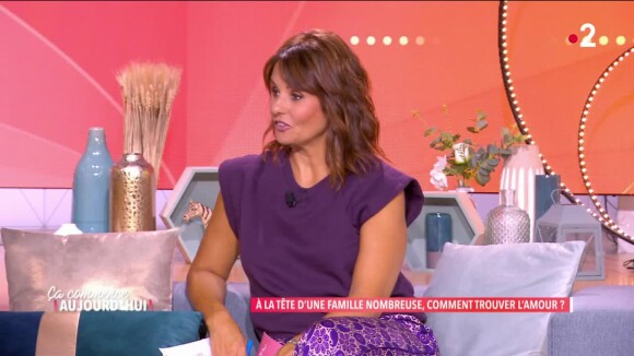 Faustine Bollaert choquée par la révélation d'une fille de "Familles nombreuses, la vie en XXL", dans son émission "Ca commence aujourd'hui" sur France 2.