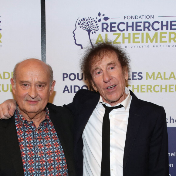 Exclusif - Michel Jonasz et Alain Souchon - Coulisses du XVe gala pour la Fondation Recherche Alzheimer à l'Olympia à Paris le 14 mars 2022. © Bertrand Rindoff/Bestimage