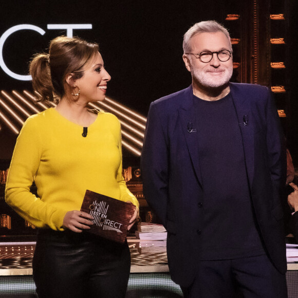 Exclusif - Léa Salamé, Laurent Ruquier - Sur le plateau de l'émission On Est En Direct (OEED) du samedi 29/01/2022, présentée par L.Salamé et L.Ruquier et diffusée en direct sur France 2 - Paris 29/01/2022 - © Jack Tribeca / Bestimage 