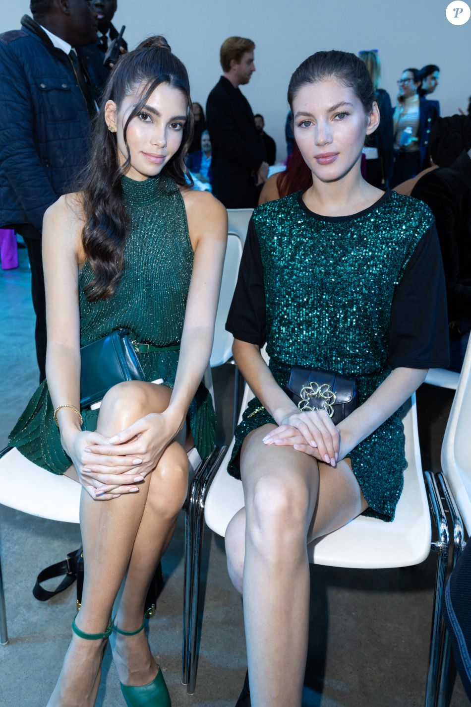 Cindy Mello, Valery Kaufman au Front Row du défilé Elie Saab Collection