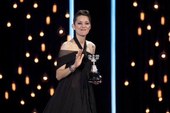 Marion Cotillard a reçu le prix Donostia récompensant l'ensemble de sa carrière - Intérieur - Cérémonie d'ouverture du 69ème festival international du film de San Sebastian (Saint Sebastien), le 17 septembre 2021. 