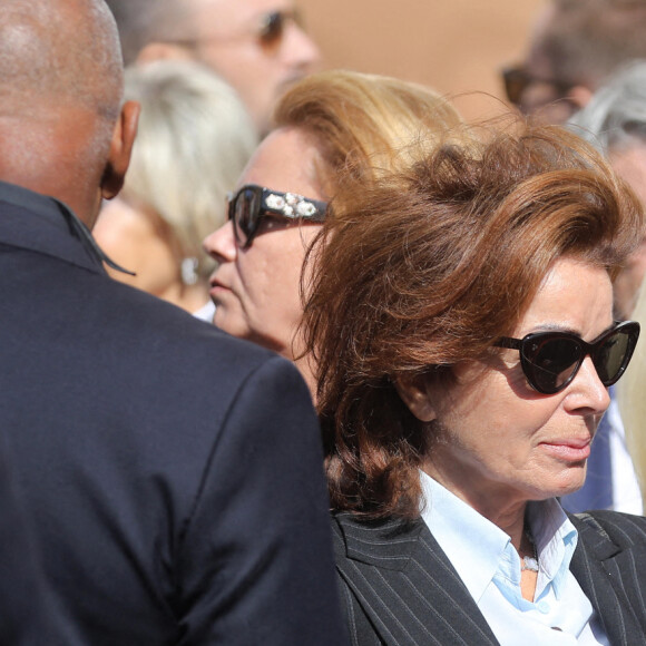 Dominique Tapie - Sorties des obsèques de Bernard Tapie en la Cathédrale La Major à Marseille le 8 octobre 2021. © Jacovides / Santini / Bestimage