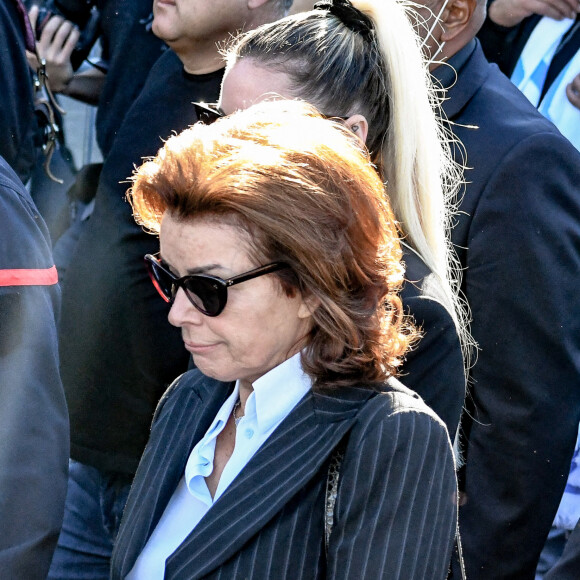 Dominique Tapie - Les marseillais et la famille accompagnent Bernard Tapie jusqu'à la Cathédrale La Major à Marseille le 8 octobre 2021. © Santini / Jacovides / Bestimage