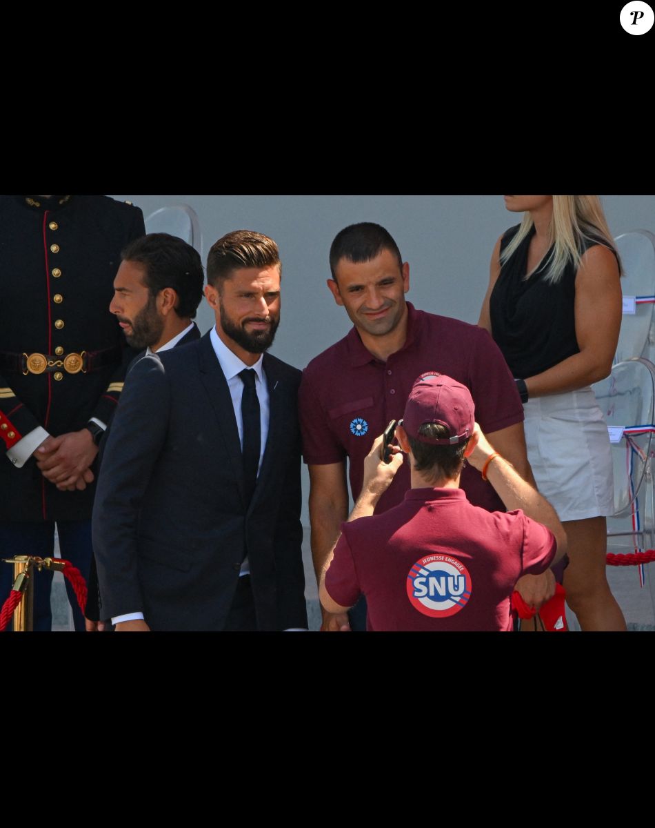 Olivier Giroud lors du défilé militaire du 14 juillet 2022 place de la Concorde à Paris. © Lionel Urman / Panoramic / Bestimage