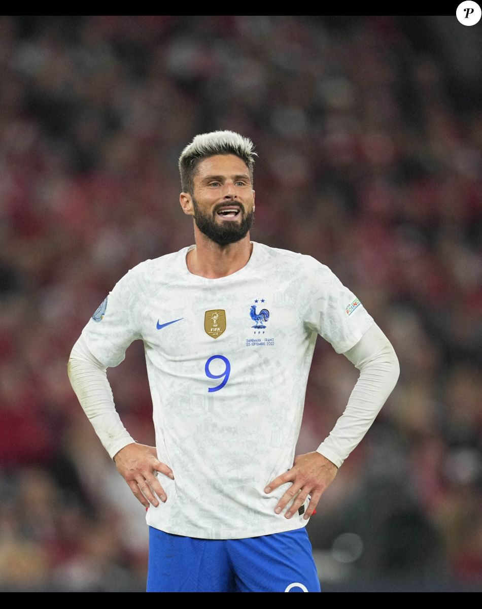 Olivier Giroud (France) - L'équipe de France de football s'incline face au Danemark (2 - 0) à l'issue du match de la Ligue des Nations à Copenhague.