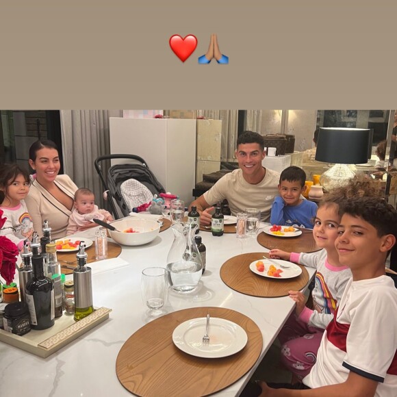 Cristiano Ronaldo et sa famille.