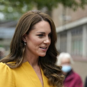 Catherine (Kate) Middleton, princesse de Galles, visite la maternité du Royal Surrey County Hospital à Guildford, le 5 octobre 2022. Sa venue a pour objectif d'en savoir plus sur le soutien holistique qu'il offre aux femmes enceintes et aux nouvelles mères pour s'assurer qu'elles reçoivent les meilleurs soins possibles tout au long et au-delà de leur grossesse. 