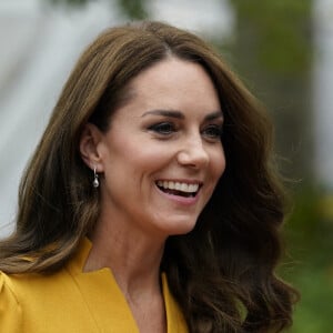 Catherine (Kate) Middleton, princesse de Galles, visite la maternité du Royal Surrey County Hospital à Guildford, le 5 octobre 2022. Sa venue a pour objectif d'en savoir plus sur le soutien holistique qu'il offre aux femmes enceintes et aux nouvelles mères pour s'assurer qu'elles reçoivent les meilleurs soins possibles tout au long et au-delà de leur grossesse. 